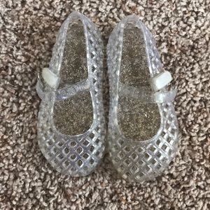 Old navy clear glitter jellies